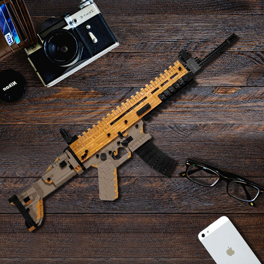 Exploring the SCAR, HK416-C, M41-S, and VSK-94 through the lens of building blocks.