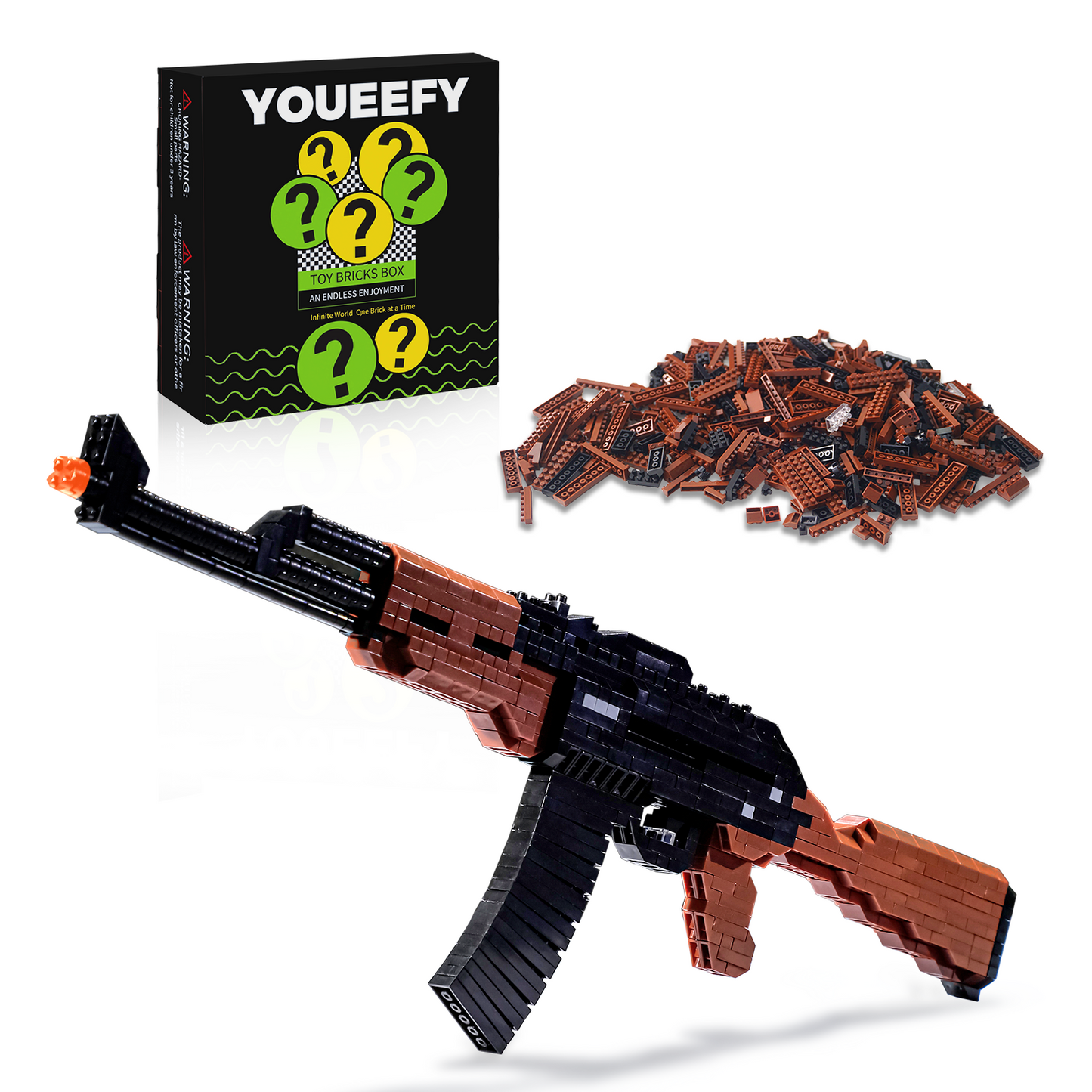 1:3 AK-47 Model Gun Building Blocks Set