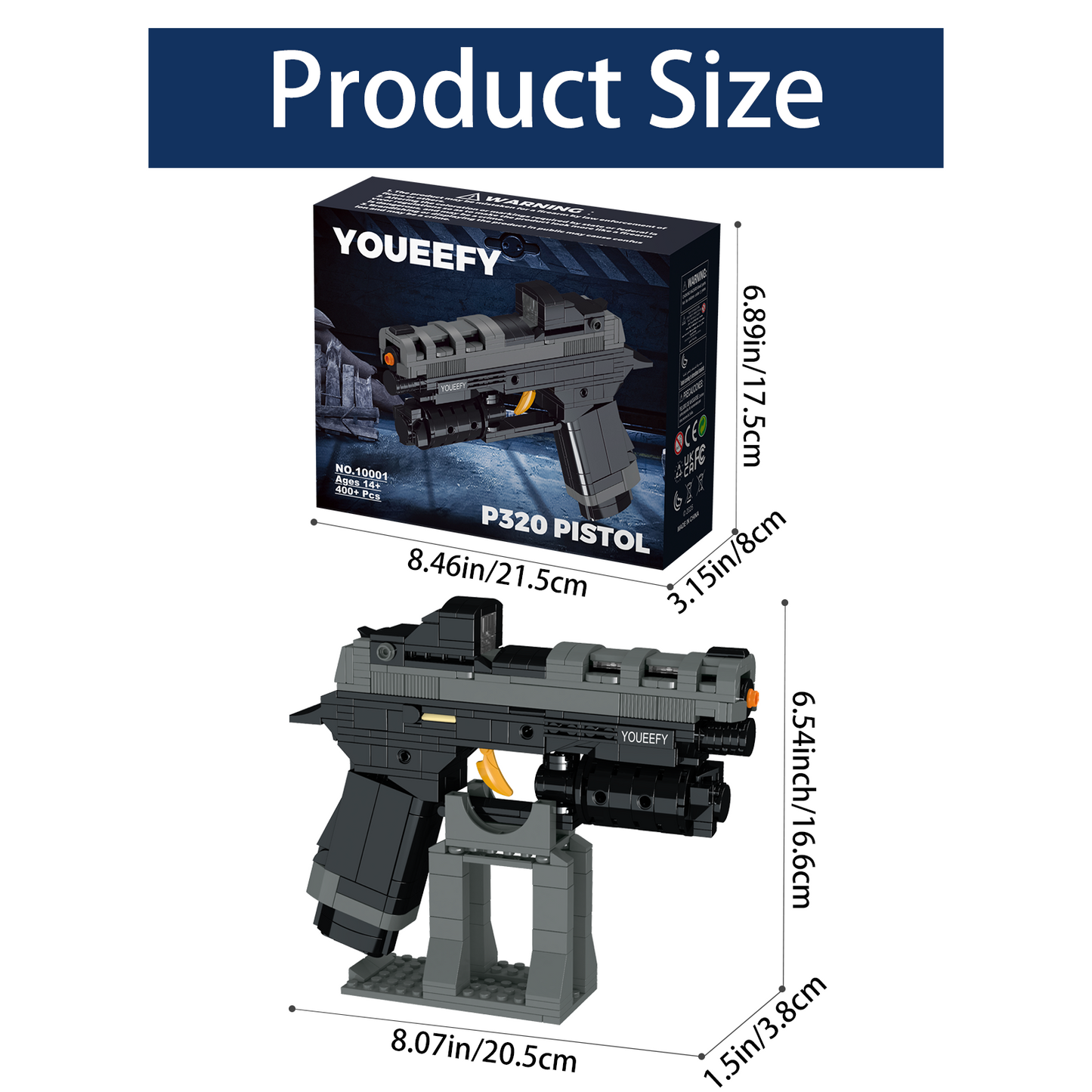 1:1 P320 Model Pistol Building Blocks Set