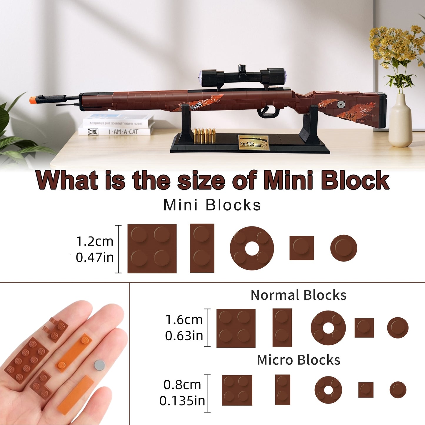 1:1 98K Model Gun Building Blocks Set