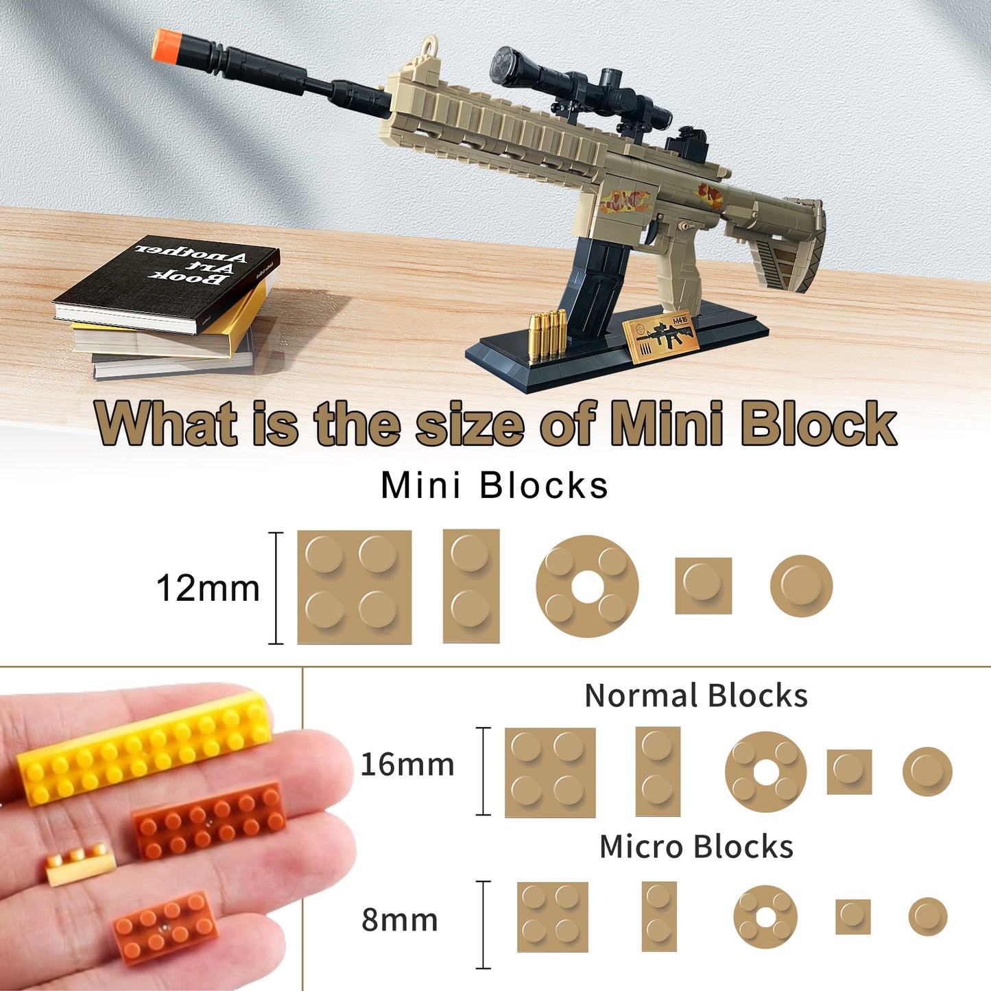 1:1 M416 Model Gun Building Blocks Set