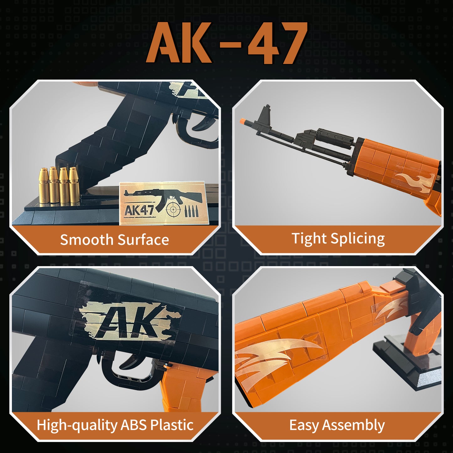 1:1 AK47 Model Gun Building Blocks Set