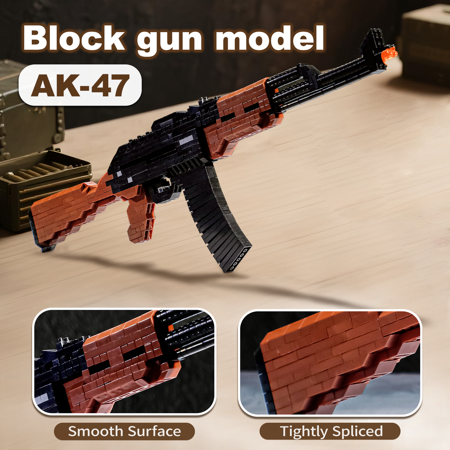 1:3 AK-47 Model Gun Building Blocks Set