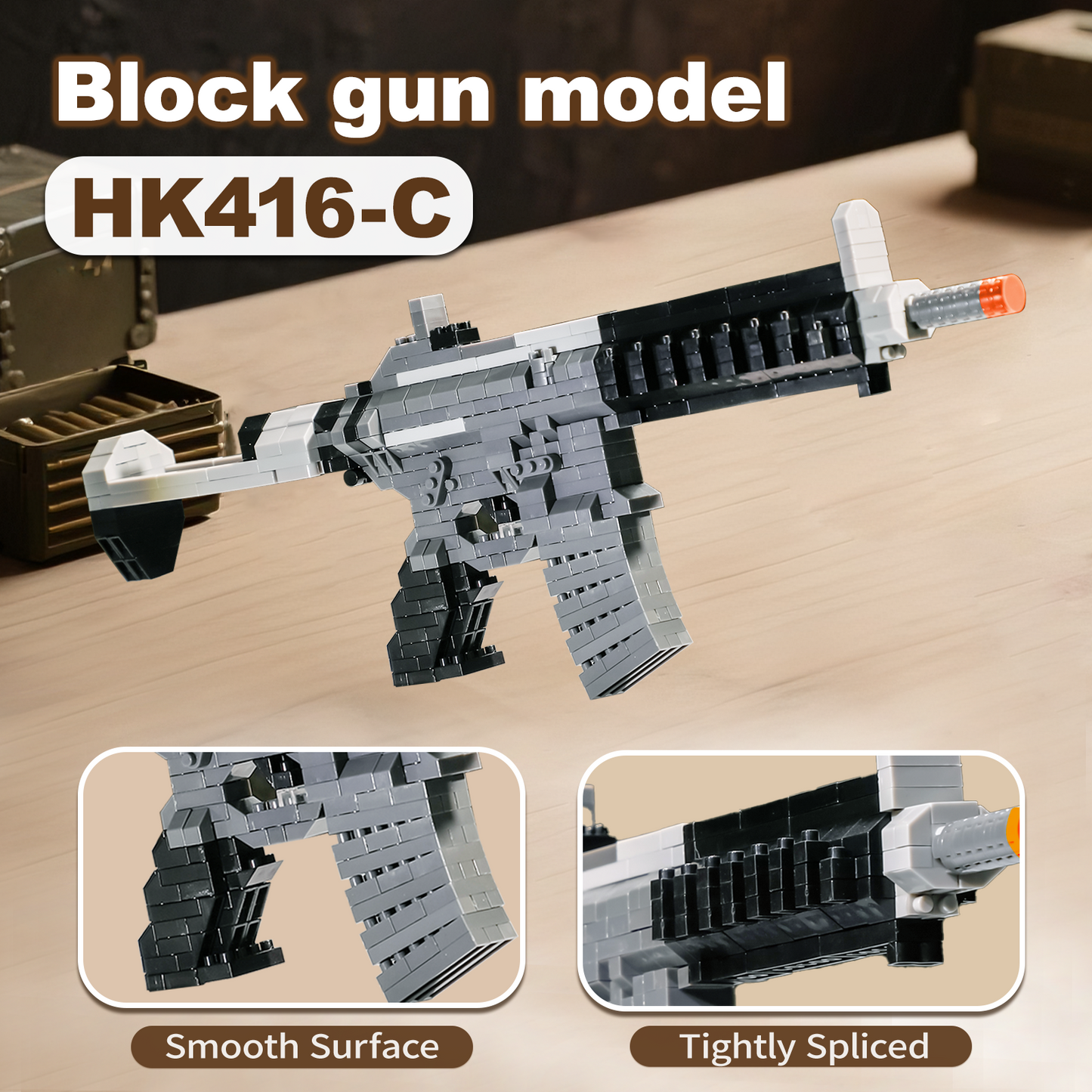 1:3 HK416-C Model Gun Building Blocks Set
