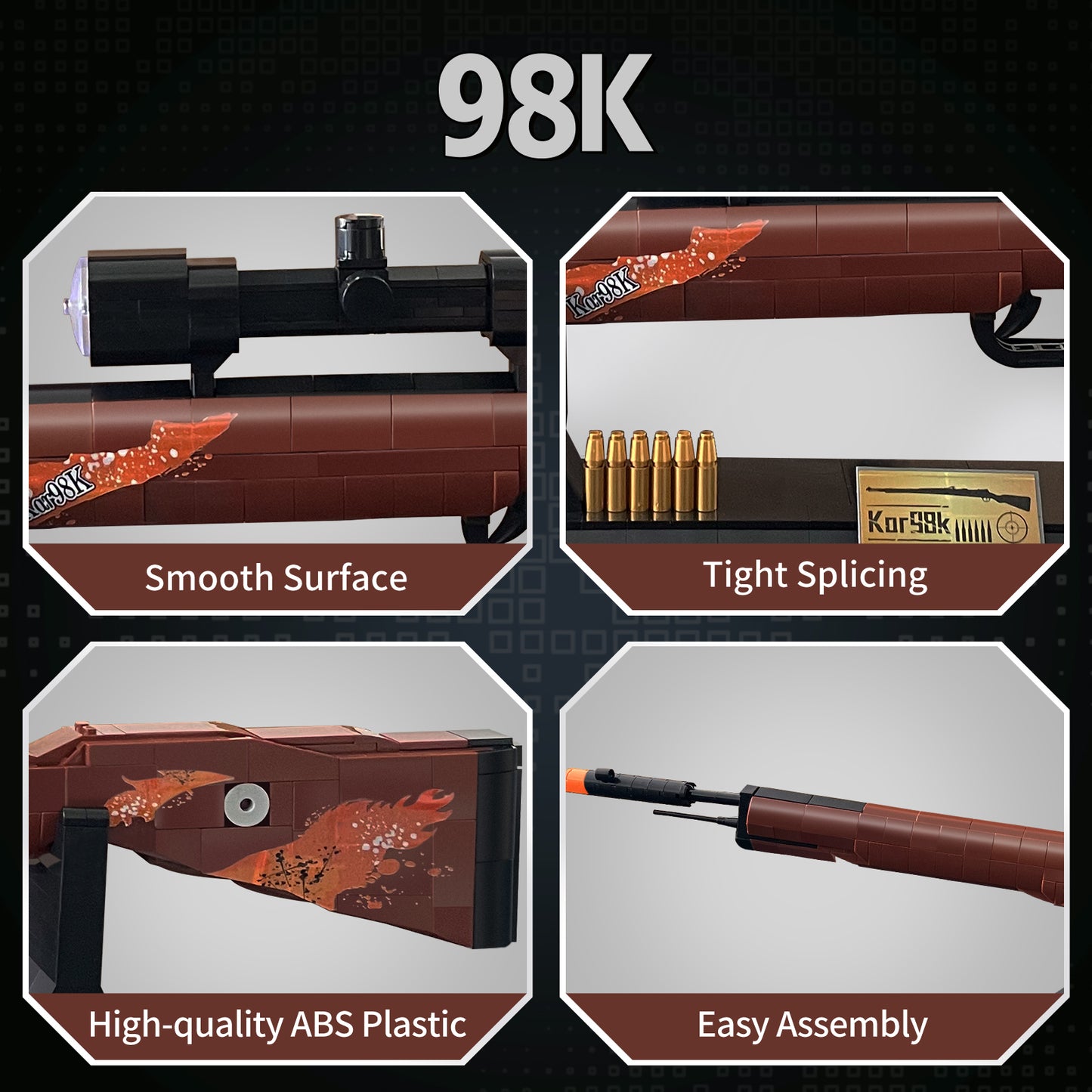1:1 98K Model Gun Building Blocks Set