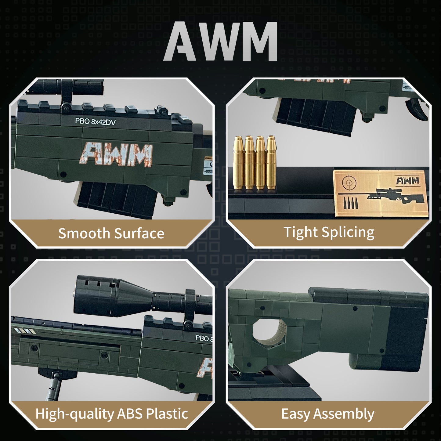 1:1 AWM Model Gun Building Blocks Set