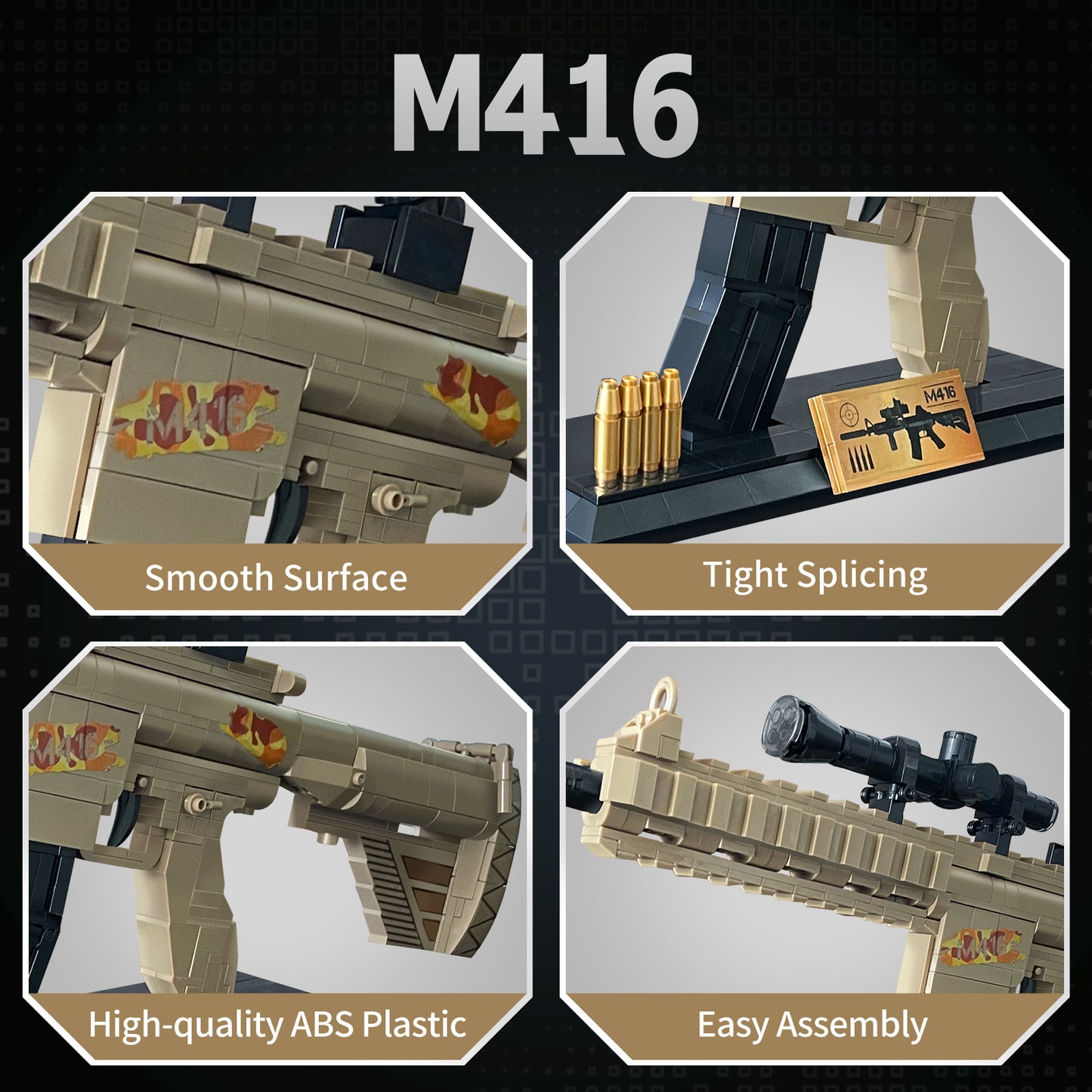 1:1 M416 Model Gun Building Blocks Set
