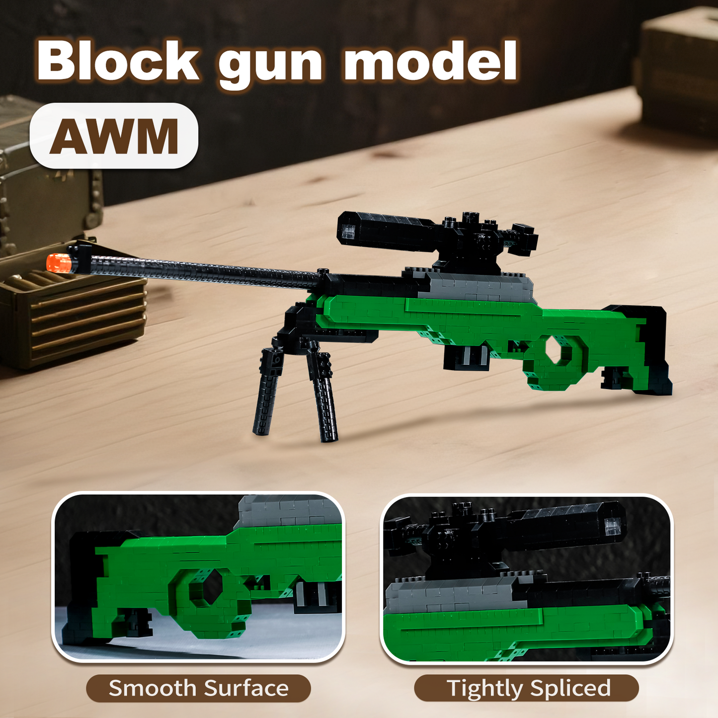 1:3 AWM Model Gun Building Blocks Set