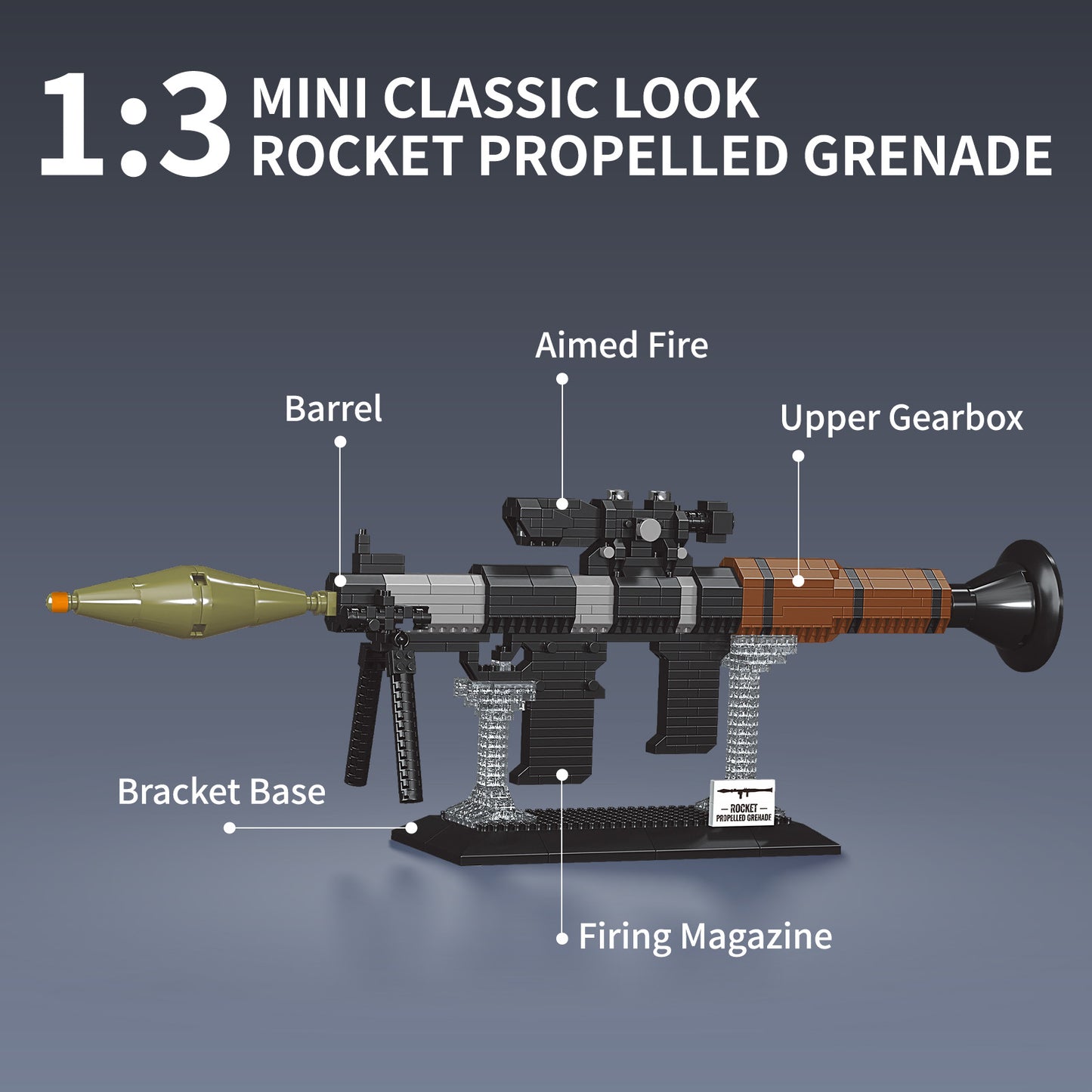 1:3 Rocket Launcher Model Gun Building Blocks Set