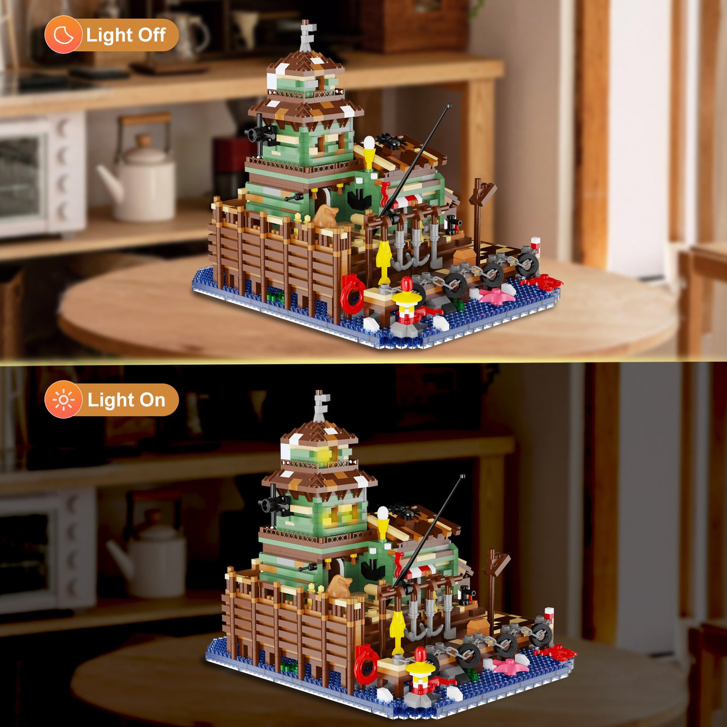 Fishing Village Store House Building Blocks Set