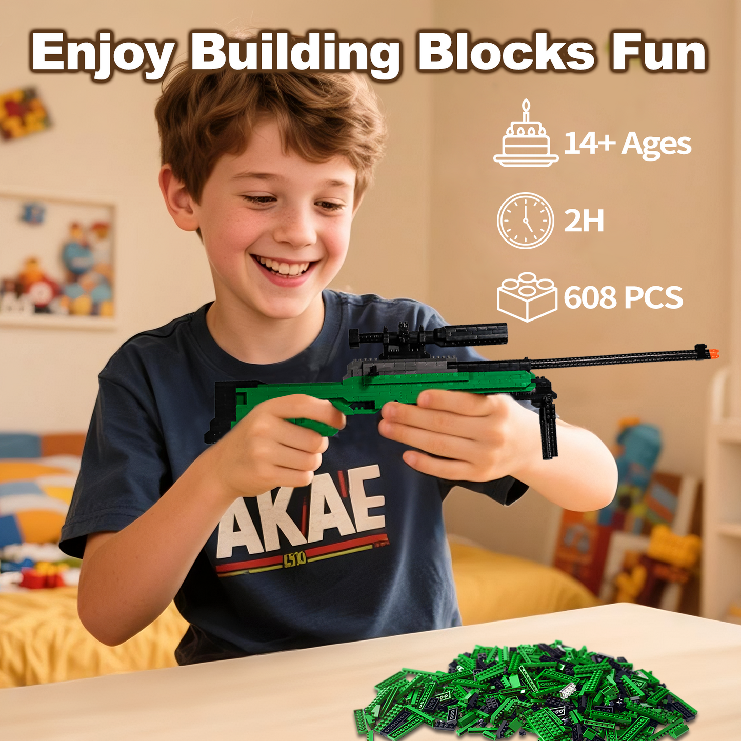 1:3 AWM Model Gun Building Blocks Set