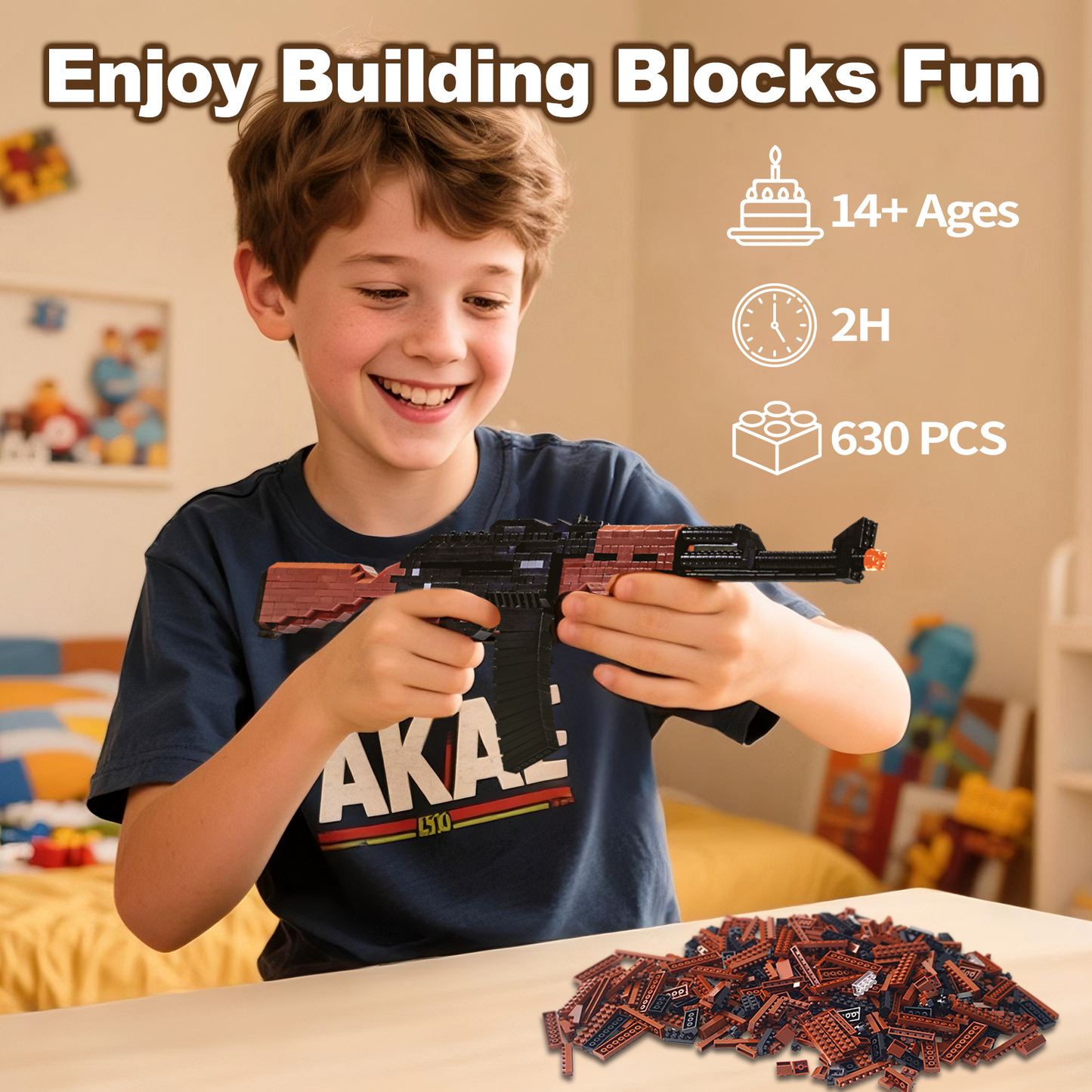 1:3 AK-47 Model Gun Building Blocks Set