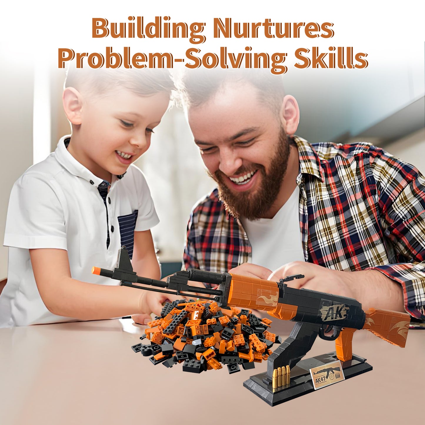 1:1 AK47 Model Gun Building Blocks Set