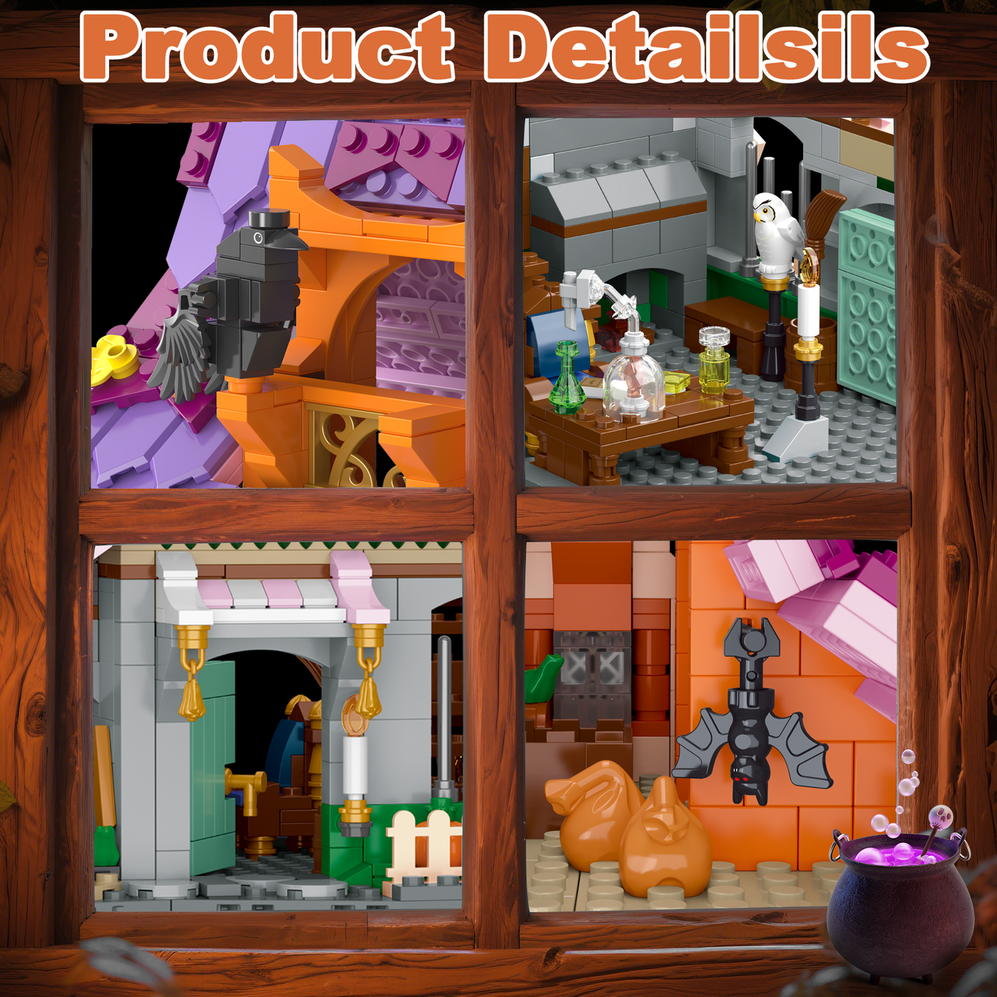 Magical House Kit for Witches & Wizards Building Set with Lights