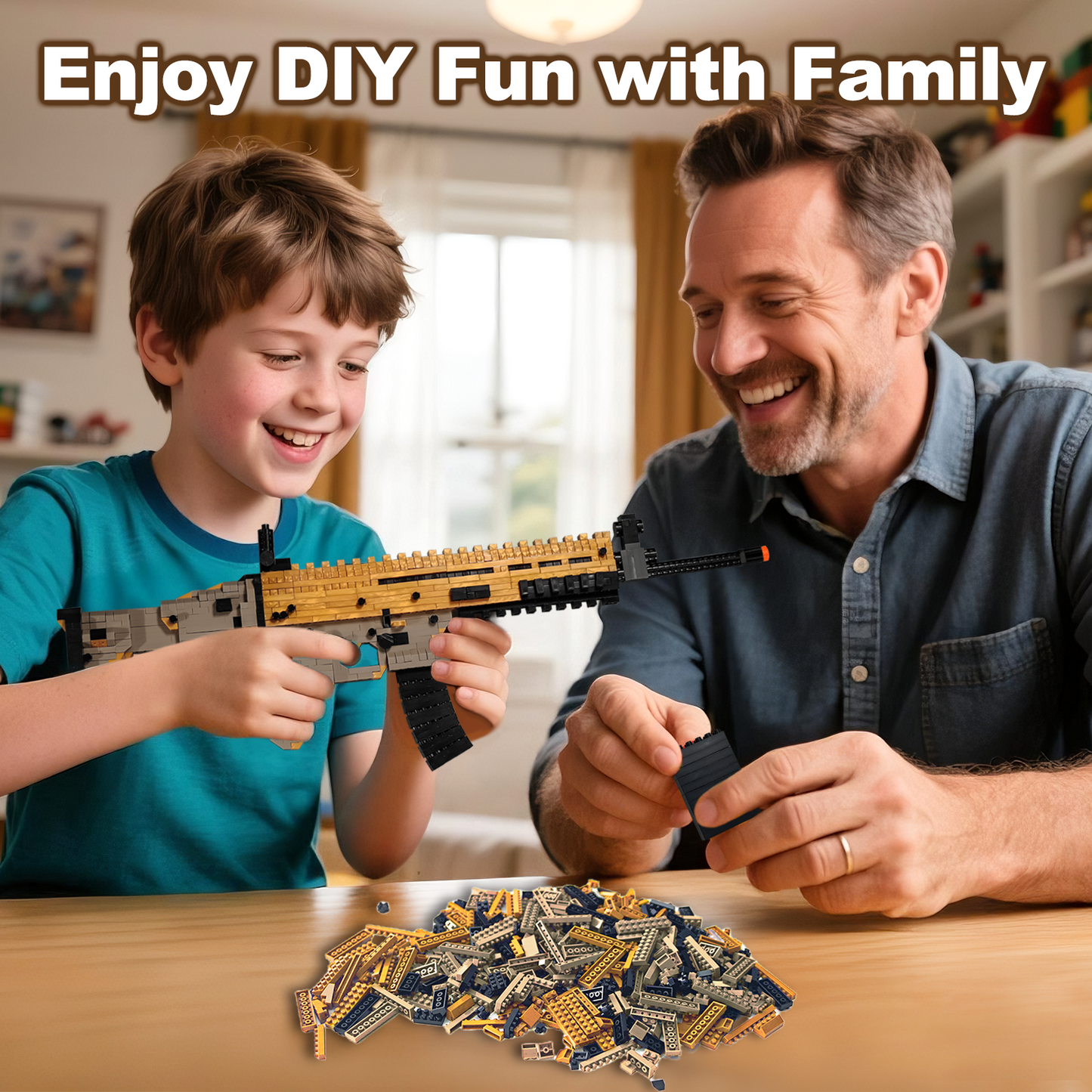 1:3 Scar Model Gun Building Blocks Set