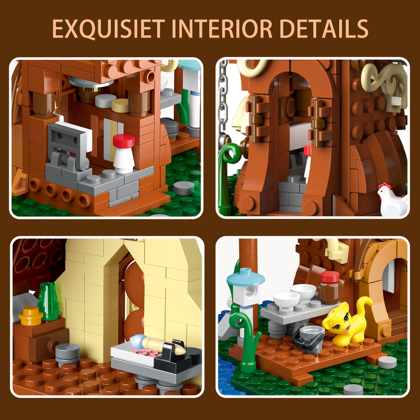 3 in 1 Cherry Blossom Tree House Building Blocks Set