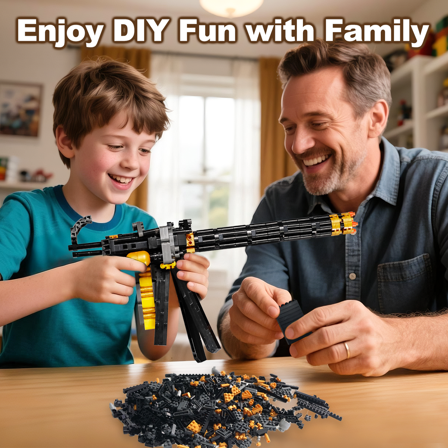 1:3 Gatling Model Gun Building Blocks Set