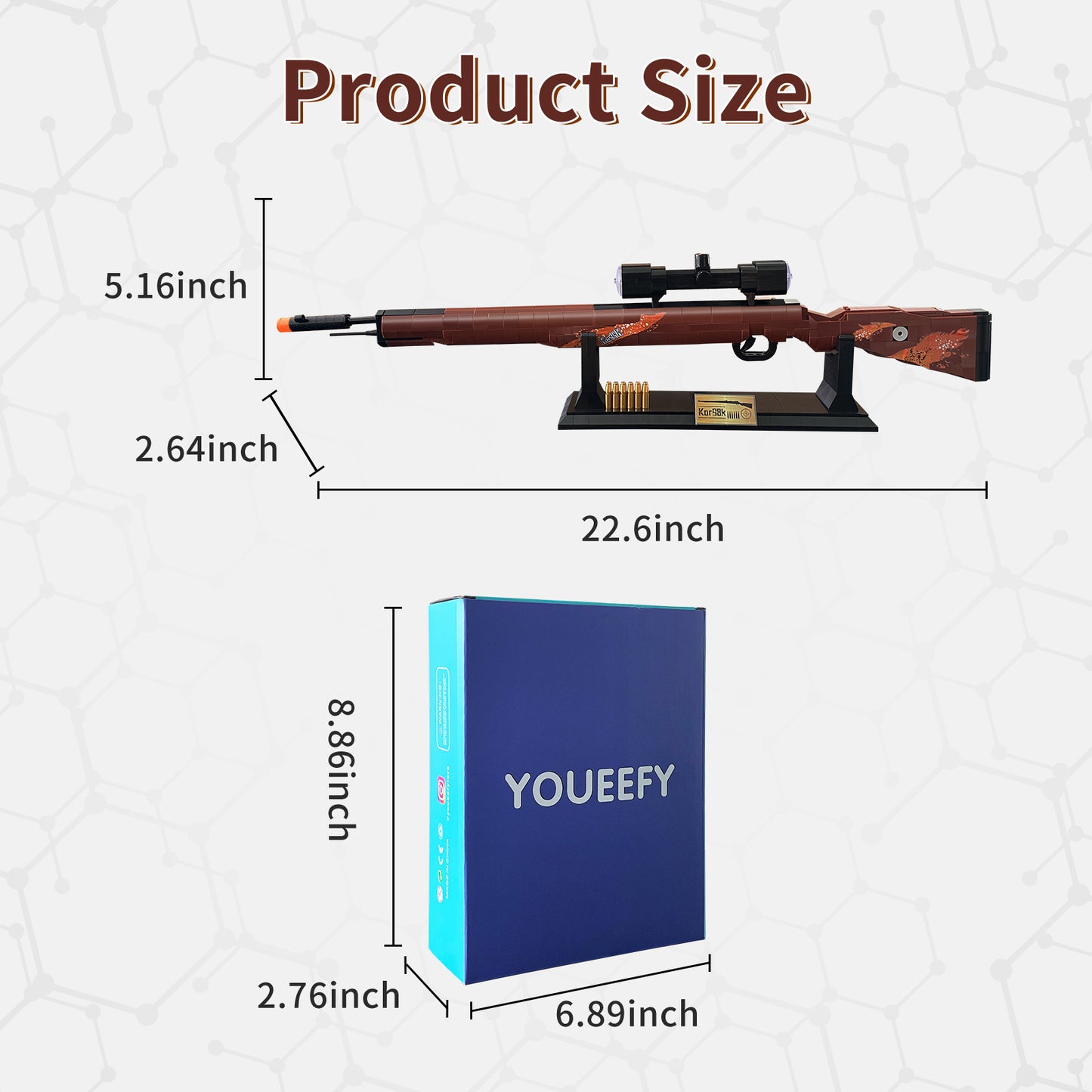 1:1 98K Model Gun Building Blocks Set