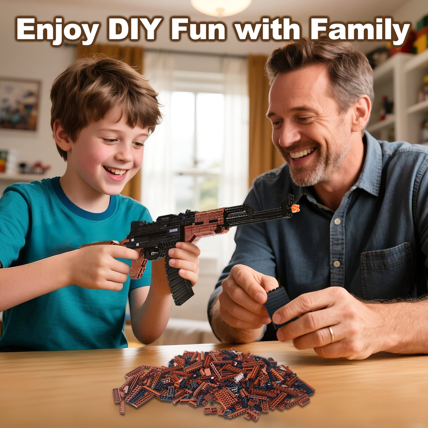 1:3 AK-47 Model Gun Building Blocks Set