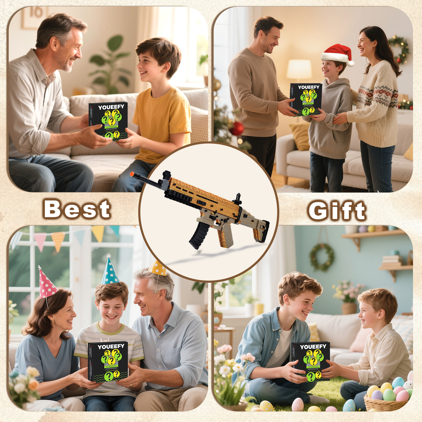 1:3 Scar Model Gun Building Blocks Set