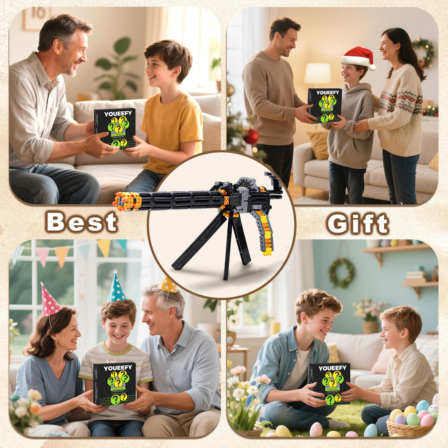1:3 Gatling Model Gun Building Blocks Set