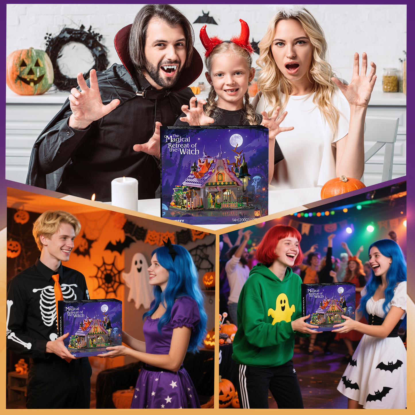 Magical House Kit for Witches & Wizards Building Set with Lights