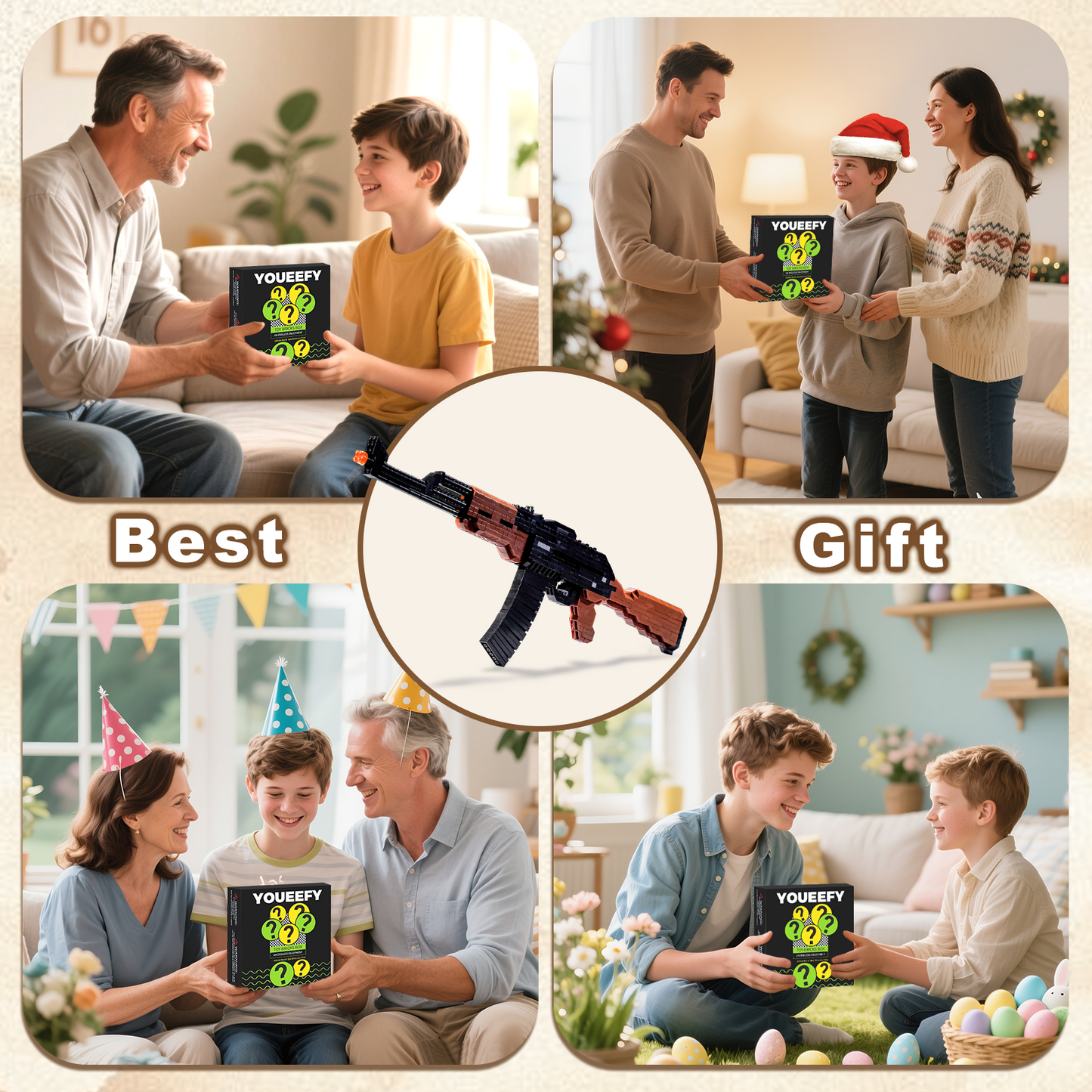 1:3 AK-47 Model Gun Building Blocks Set