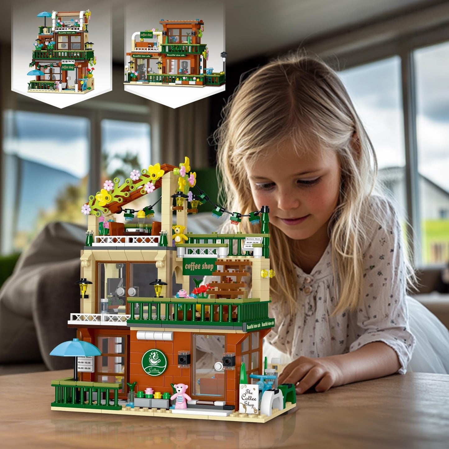 3 in 1 Coffee Shop Building Blocks Set