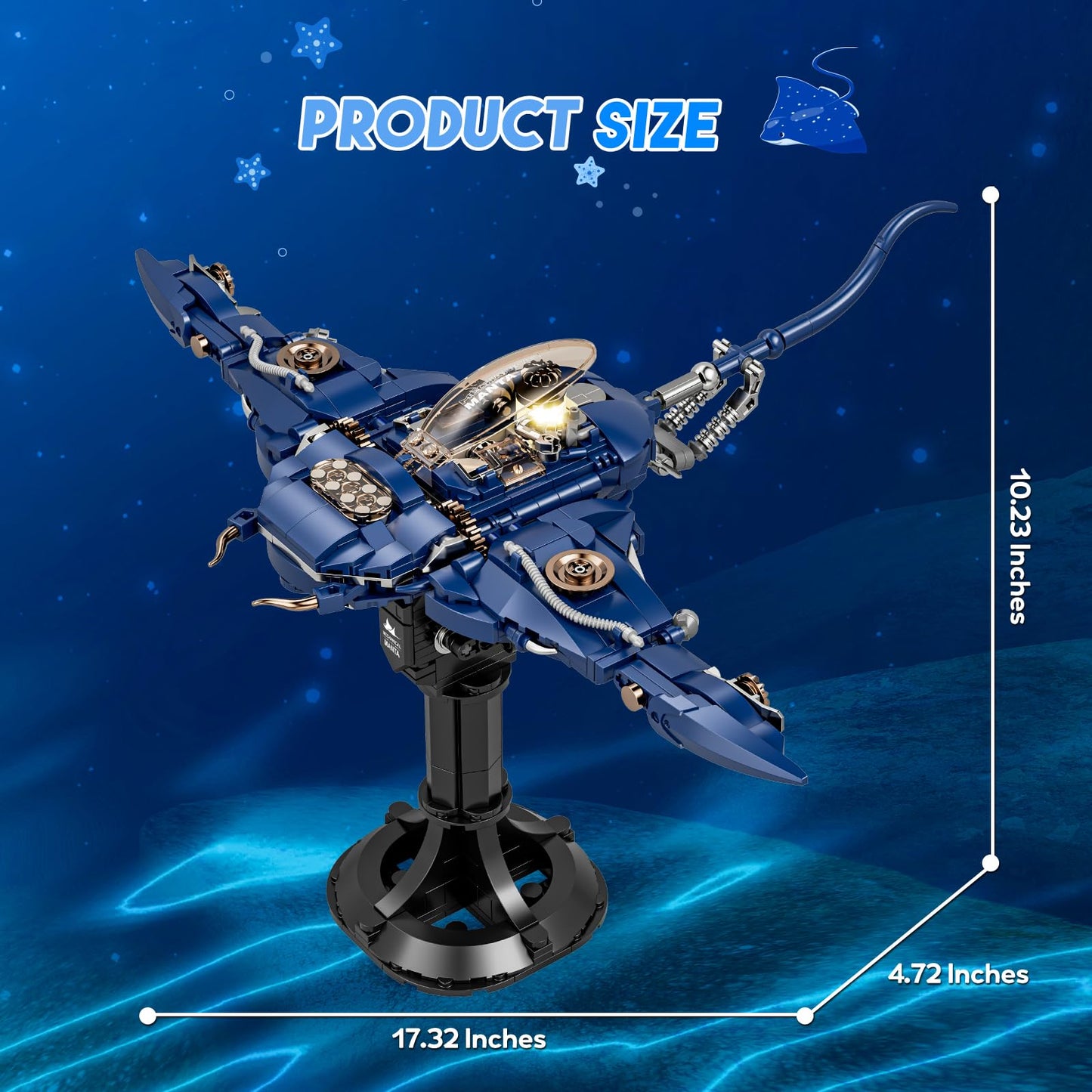 Mechanical Manta Building Blocks Set