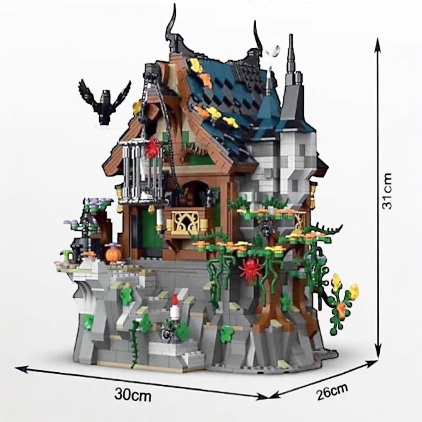 Medieval Wizard's Cabin Building Blocks Set