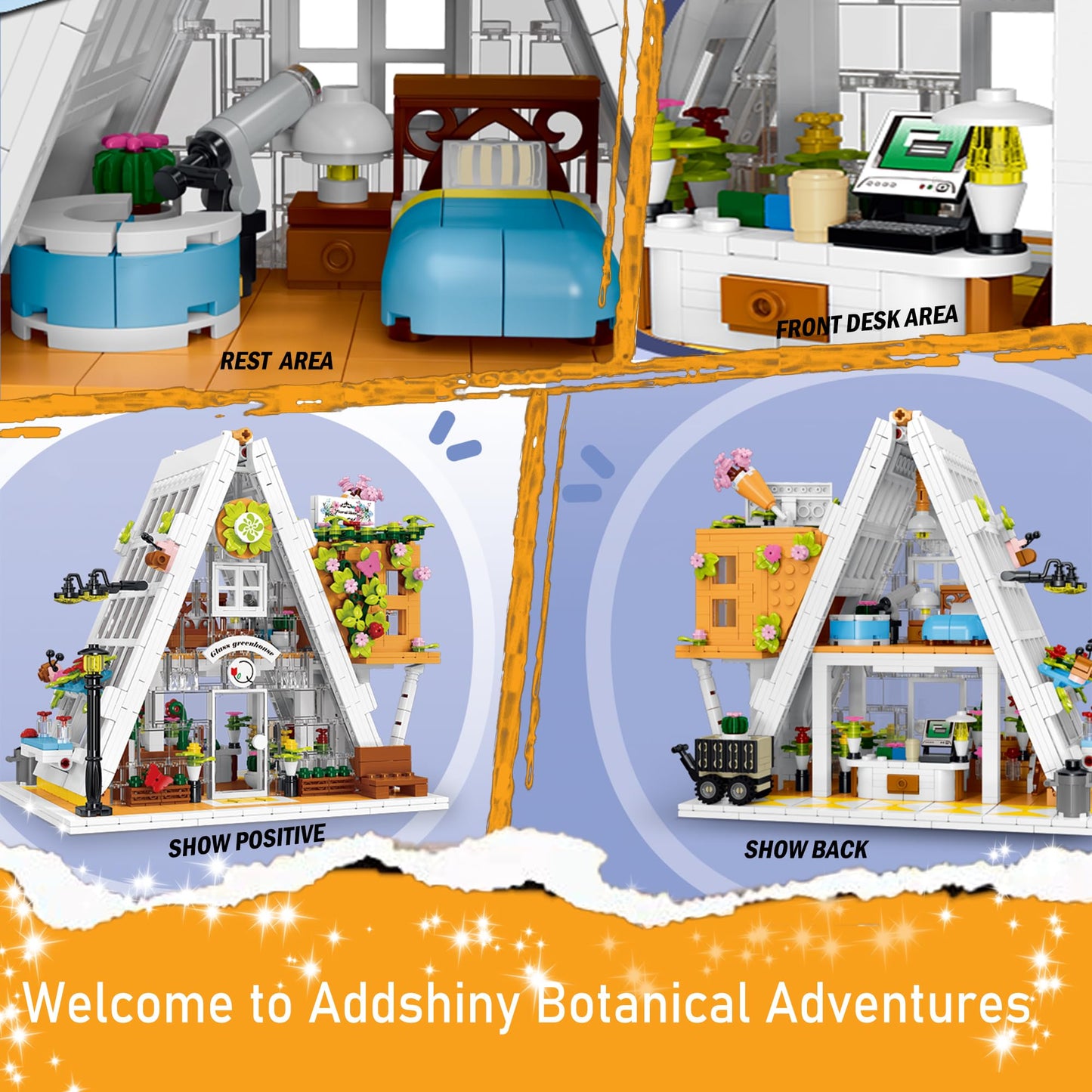 Flower House Building Blocks Set