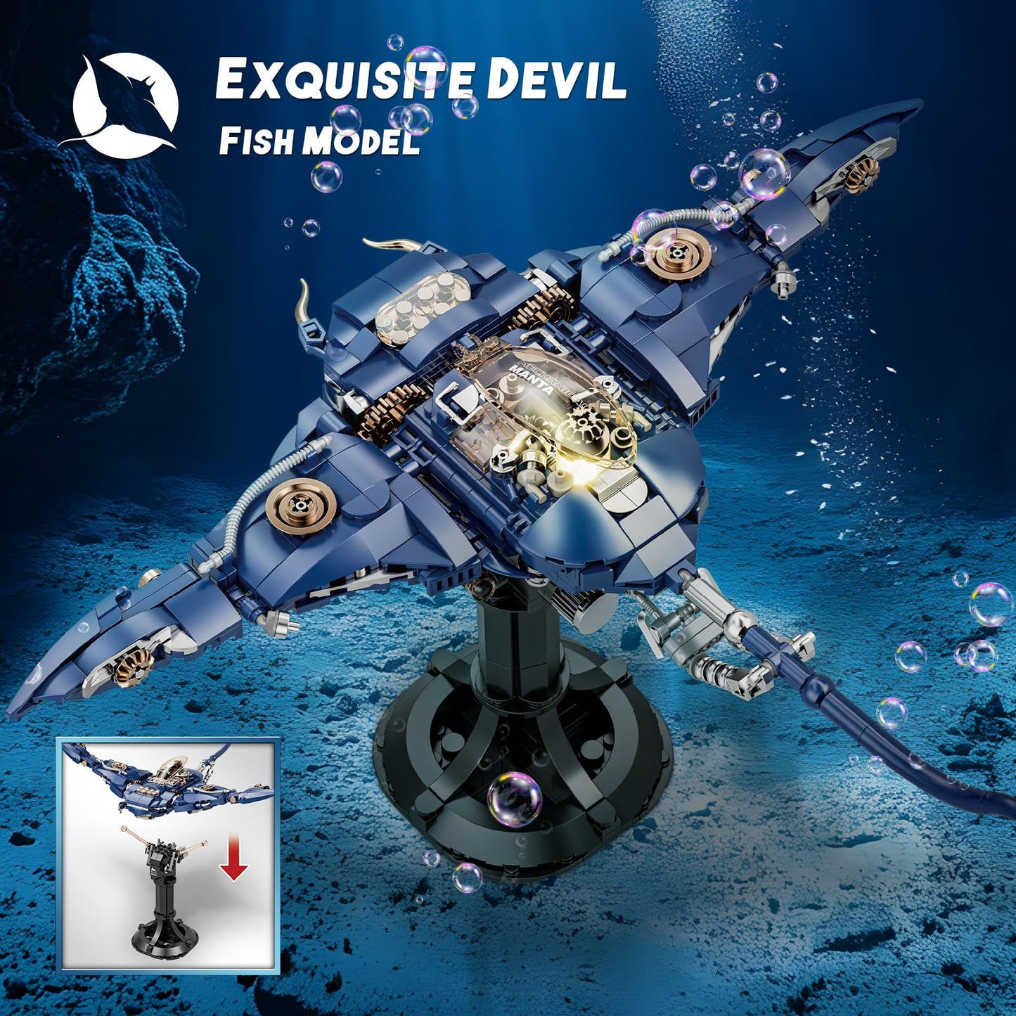 Mechanical Manta Building Blocks Set