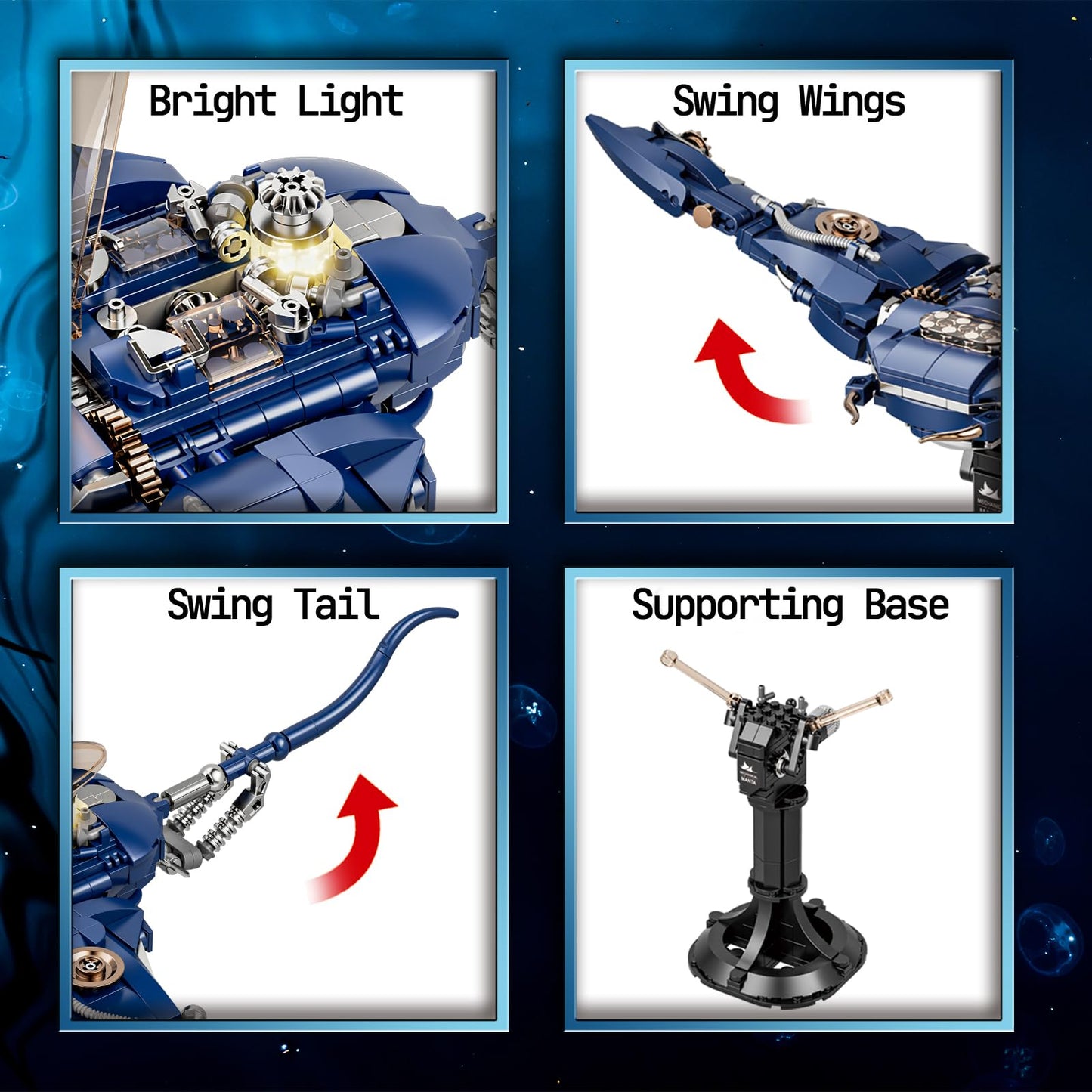 Mechanical Manta Building Blocks Set