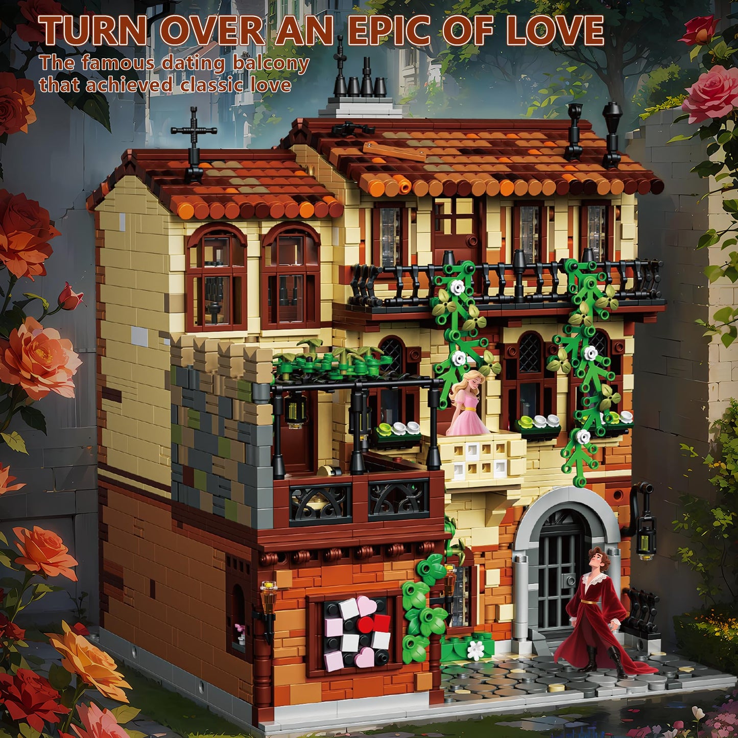 Juliet Balcony House Building Blocks Set