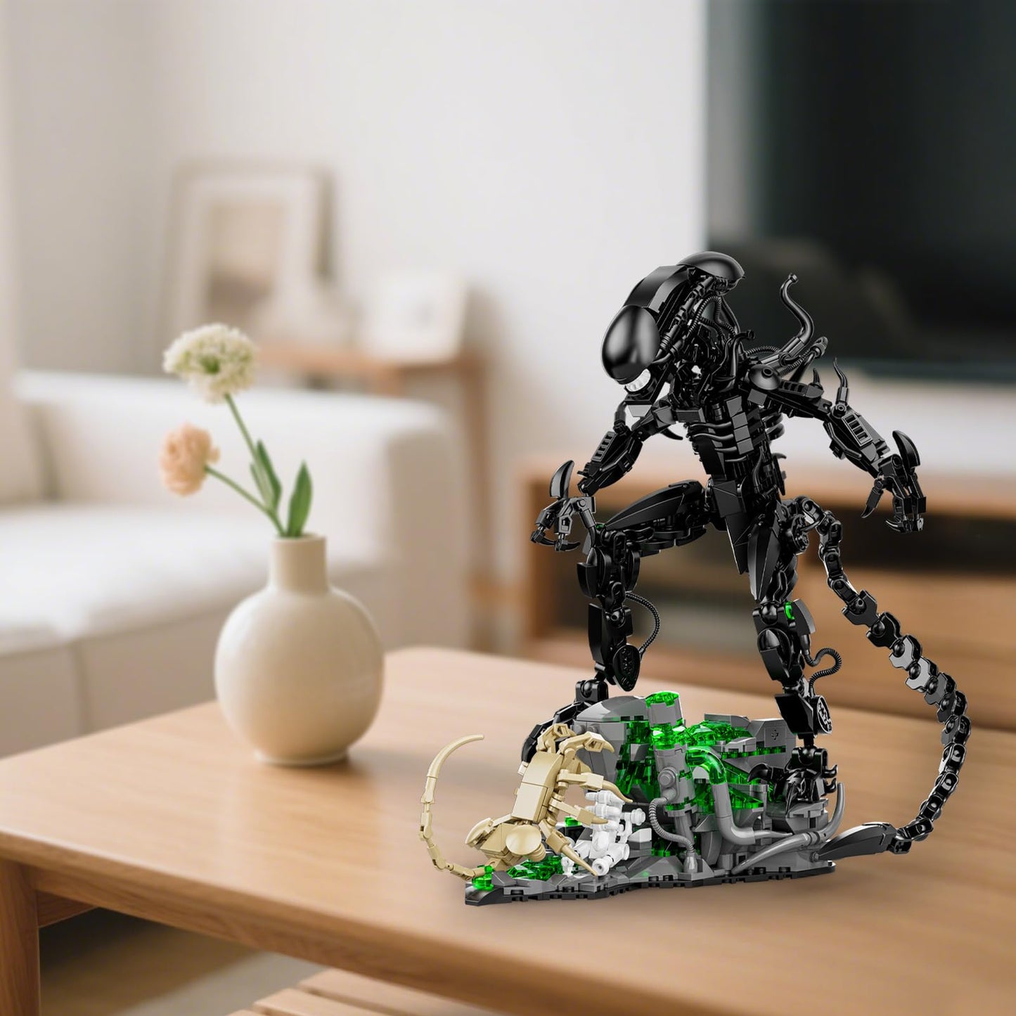 Alien Monsters Building Blocks Set, 1005 PCS Xenomorph Model Building Bricks Kit