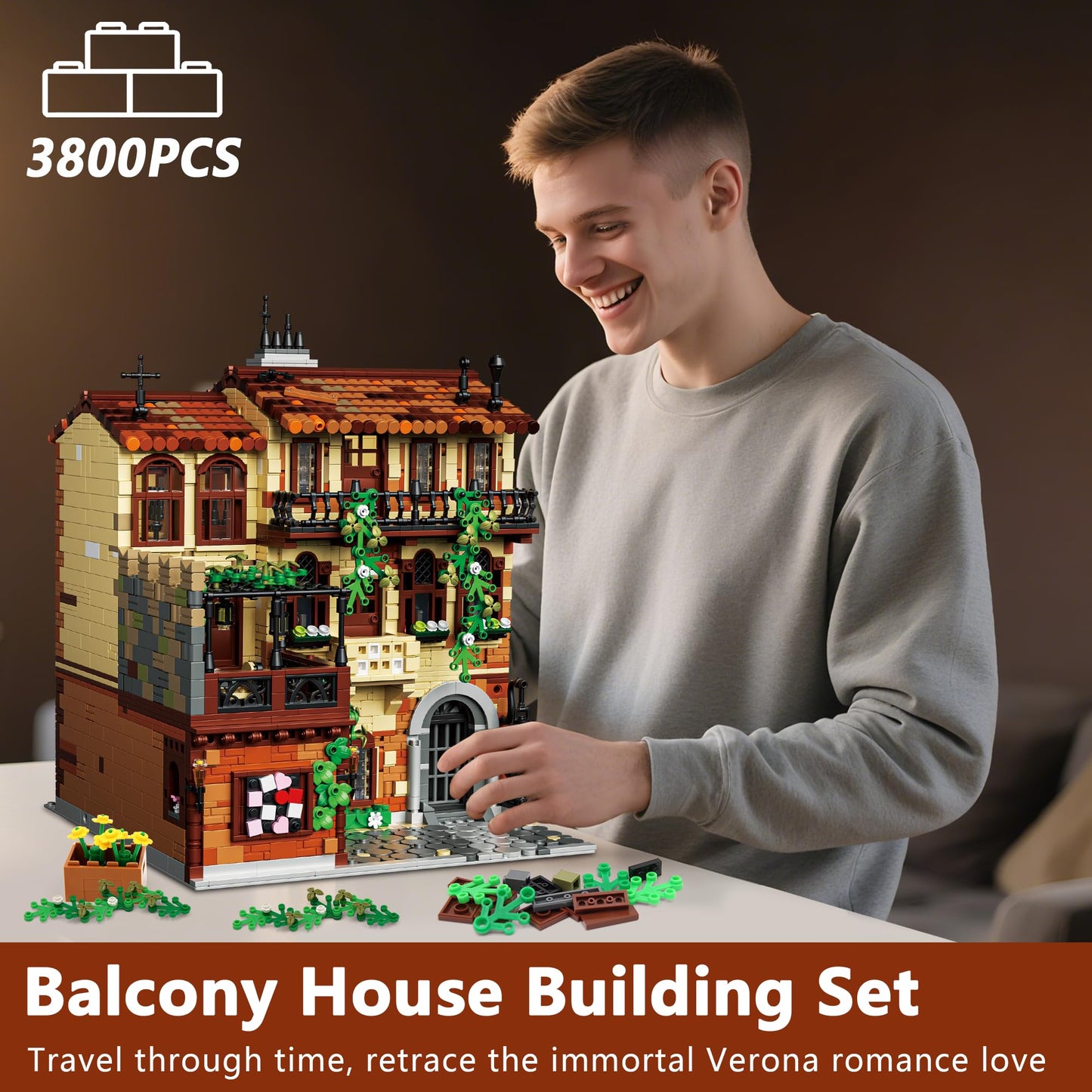Juliet Balcony House Building Blocks Set