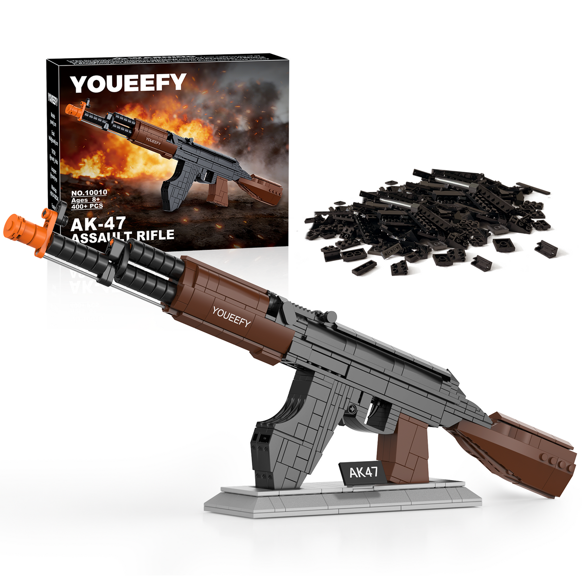AK-47 Rifle Building Blocks Kit – 1:2 Standard Brick