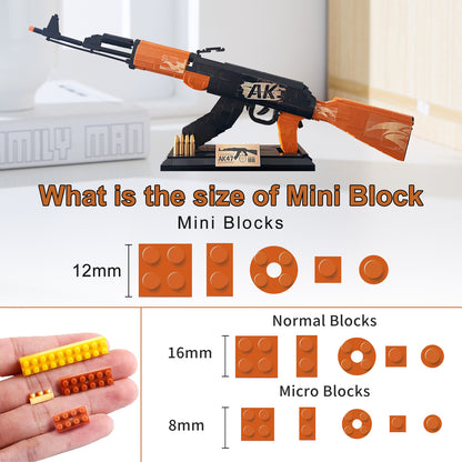 1:1 AK47 Model Gun Building Blocks Set