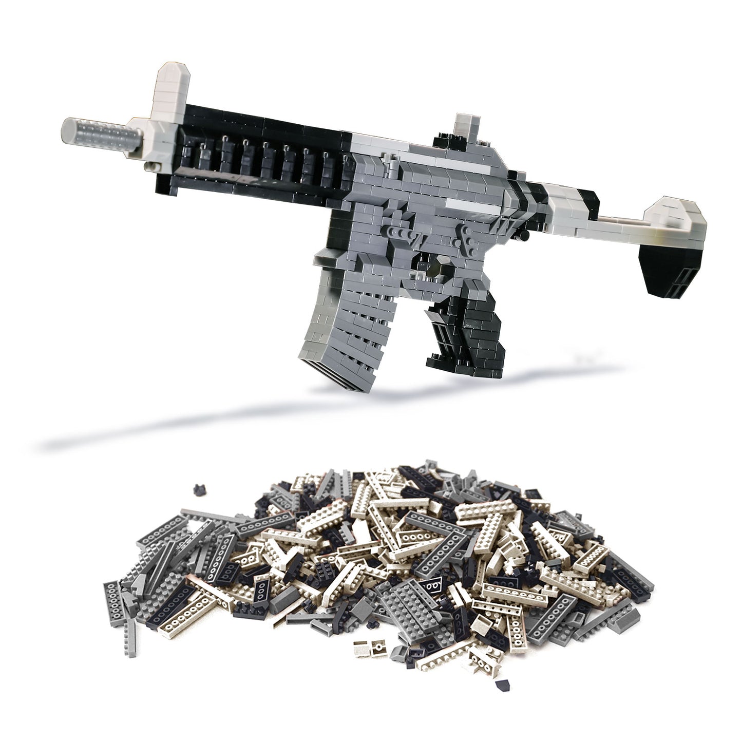 Building Blocks Gun Set,1:3 HK416-C Model Gun of Mini Bricks