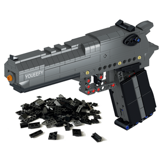 1:1 Desert Eagle Building Blocks Kit – 300PCS Full Scale Model Gun Brick Set
