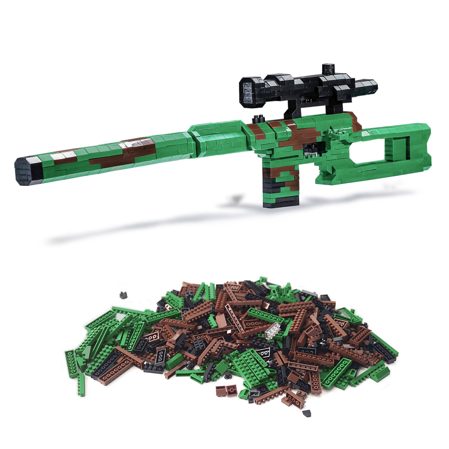 Building Blocks Gun Set,1:3 VSA-94 Model Gun of Mini Bricks