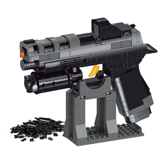 1:1 P320 Pistol Building Blocks Kit – 400PCS Scale Model Gun Brick Set