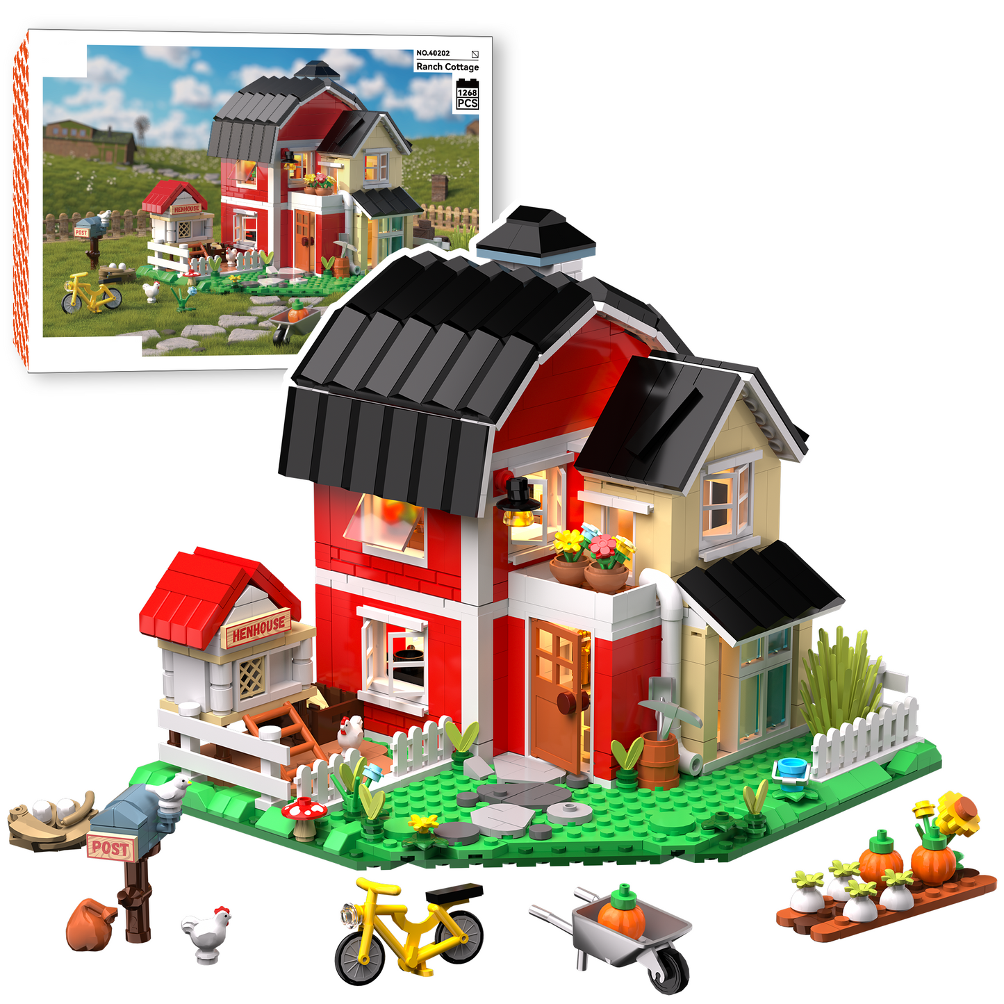 Ranch Cottage Building Blocks Set
