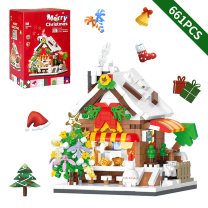 youeefy Bulding Block Christmas,661PCS (Candy House)