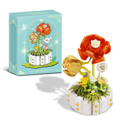 Potted Rose Mini Building Blocks 536 PCS