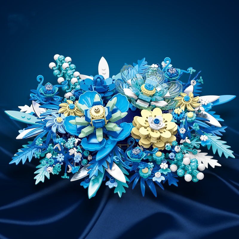 Blue Flowers Building Blocks