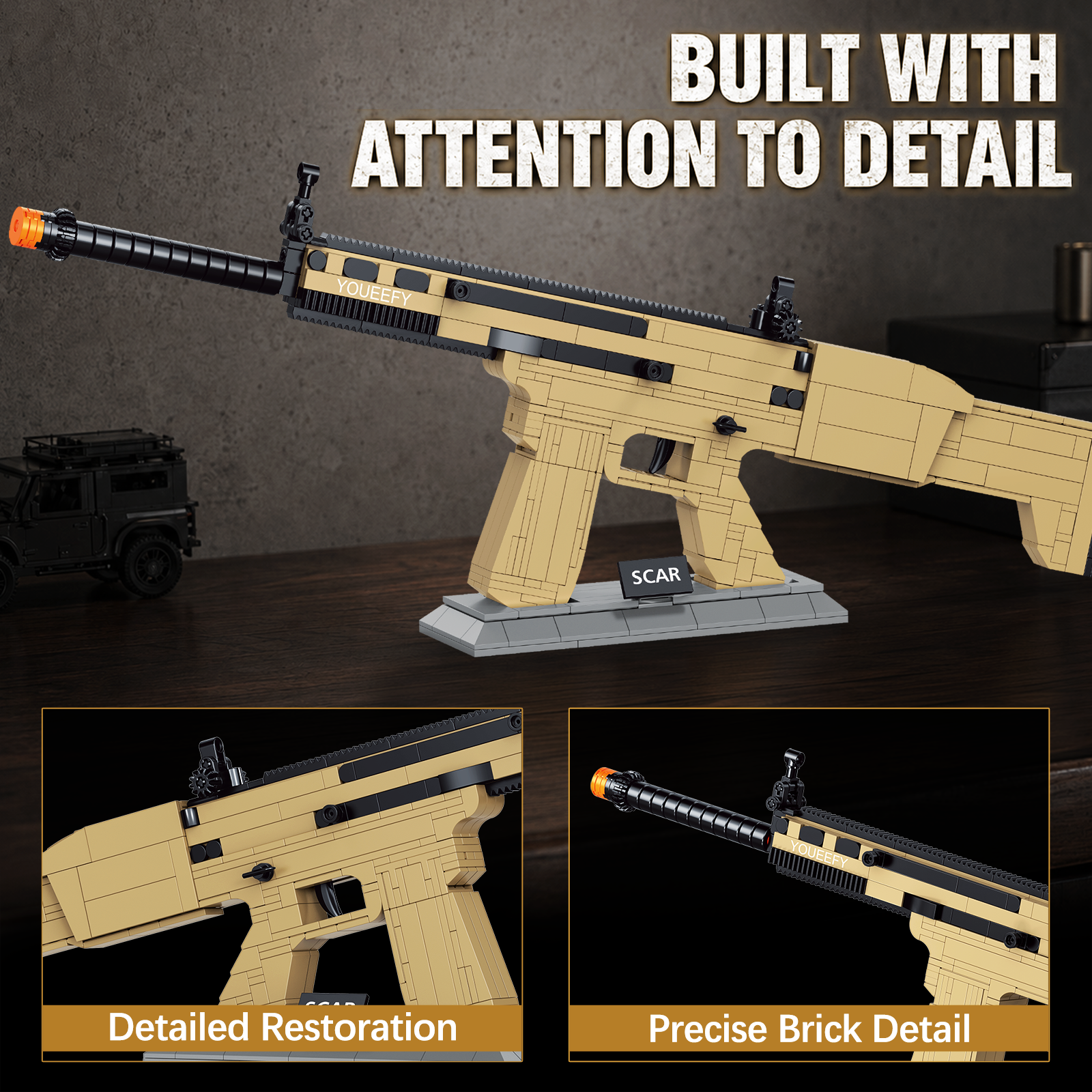 SCAR Rifle Building Blocks Kit – 1:2 Standard Brick