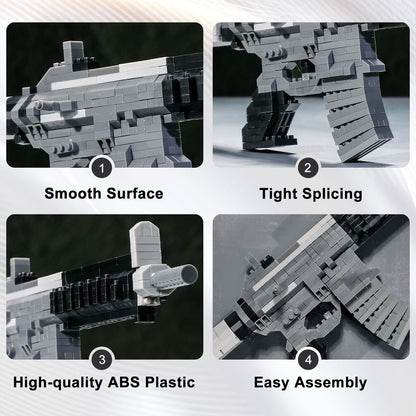 Building Blocks Gun Set,1:3 HK416-C Model Gun of Mini Bricks