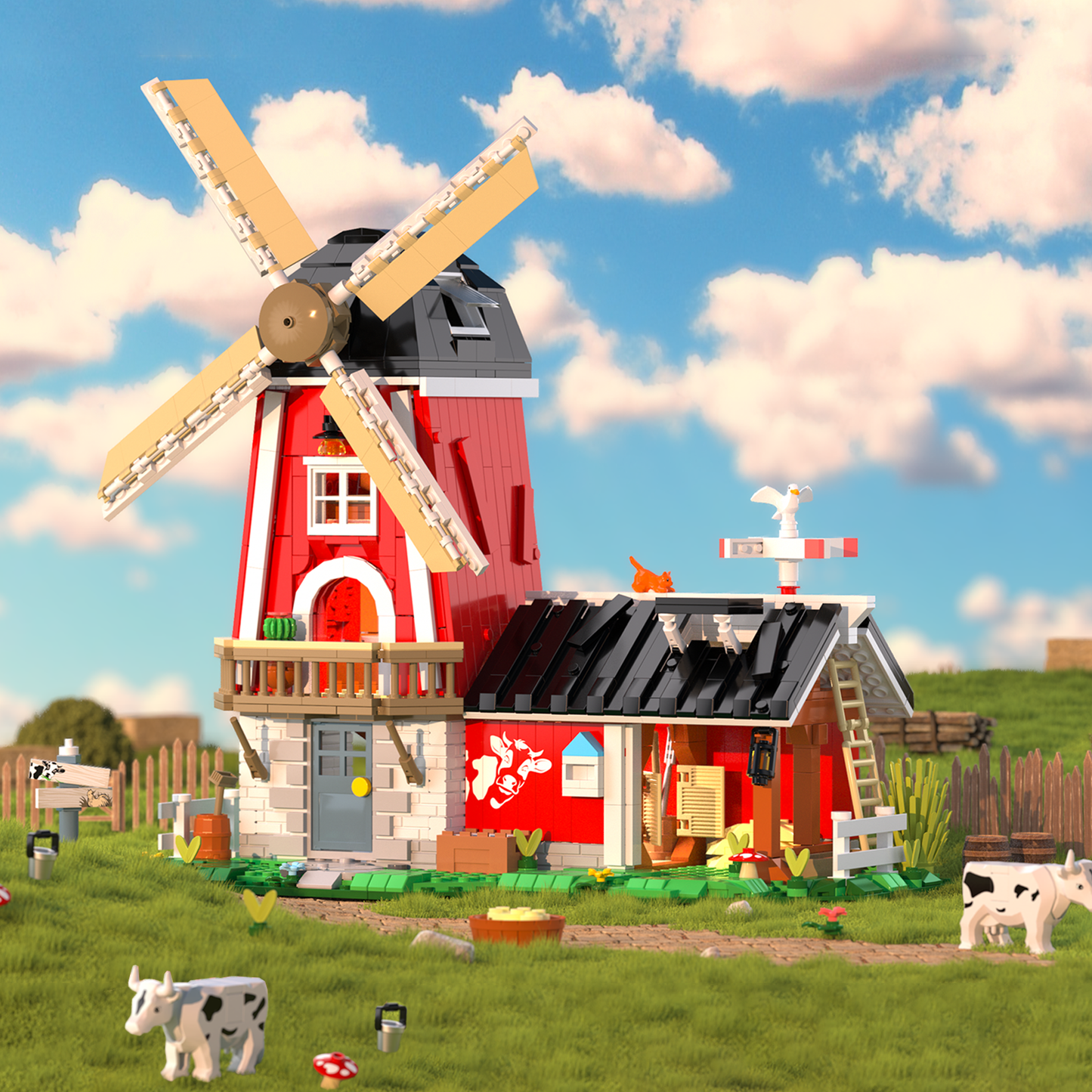 Windmill Dairy Workshop Building Blocks Set