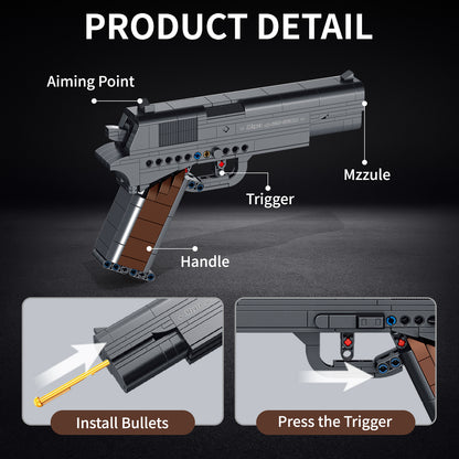 1:1 M1911 Model Pistol Building Bricks Gun Kit